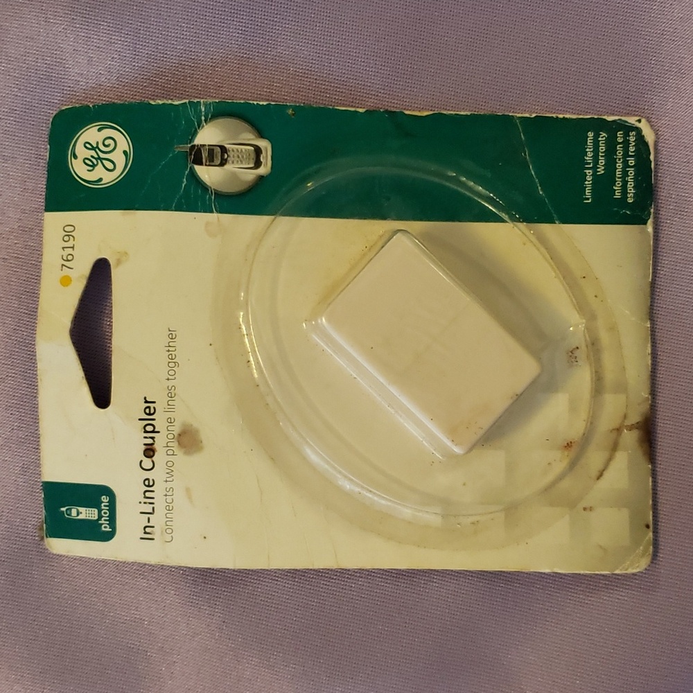 GE Phone In-Line Coupler 76190 - White